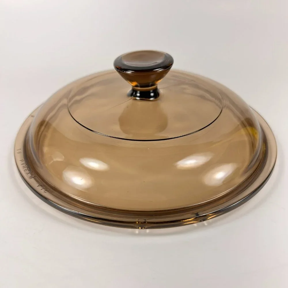 PYREX V 1 C Amber Glass 18 Lid Only Replacement Lid